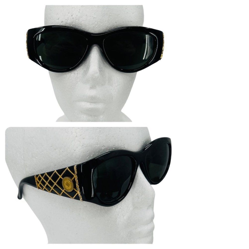 Vintage 1990s Black & Gold Rochas Paris Sunglasses Mod 9019 01 Made in France